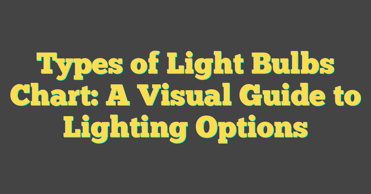 Types of Light Bulbs Chart: A Visual Guide to Lighting Options